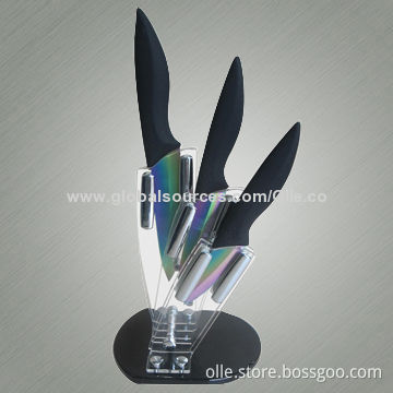 Rainbow Coated Ceramic Blade Knife Set
